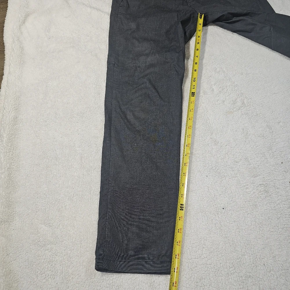 Lululemon Mens Commission Pants Slim 32 Dark GrayChino Secure Pocket Stretch